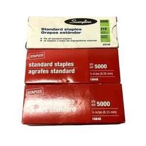 NEW 3xBoxes of 5000 Staples - 15000 total